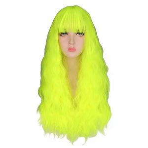 NEON GREEN Fiber Wig